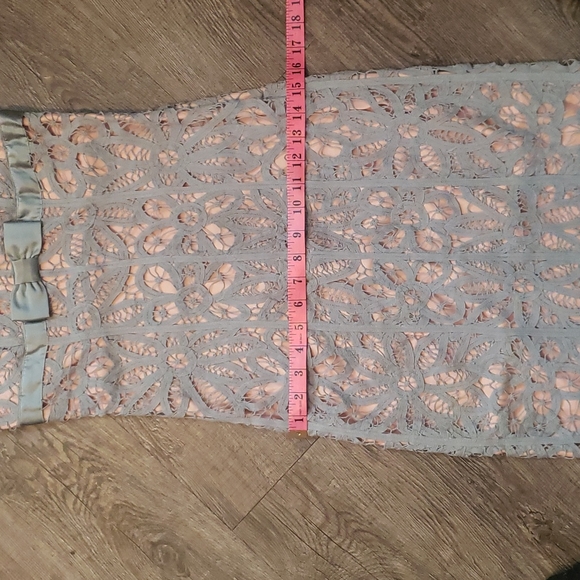 COPY - NWOT  Betsey Johnson Lace Grey & Peach Dress - Picture 8 of 11
